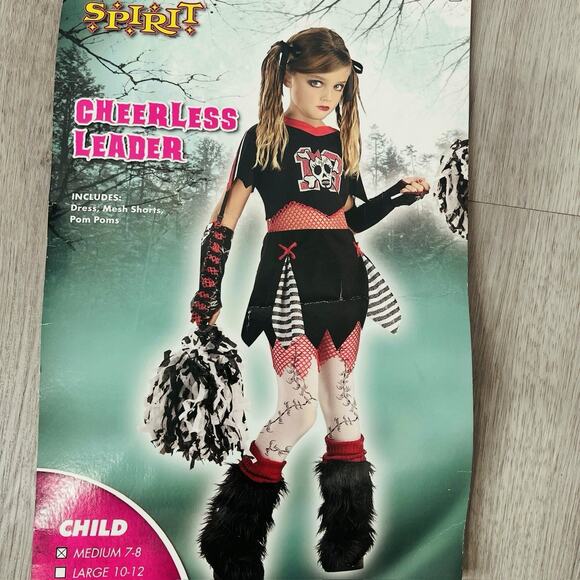 Spirit Halloween Cheerless Leader Size Medium 7/8 Childs Cosplay Costume - Picture 1 of 6